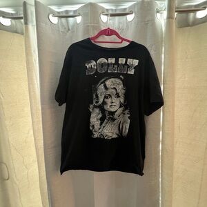 Dollcake Black Tee with White Graphic